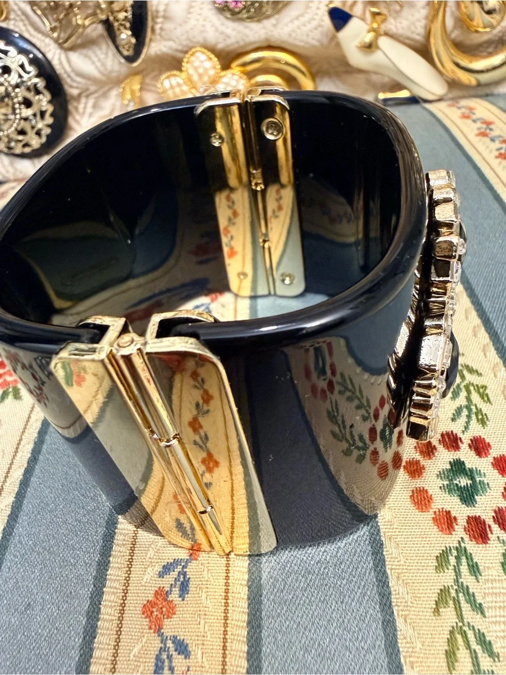 Luxurious Vintage-Style Logo Cuff Bracelet